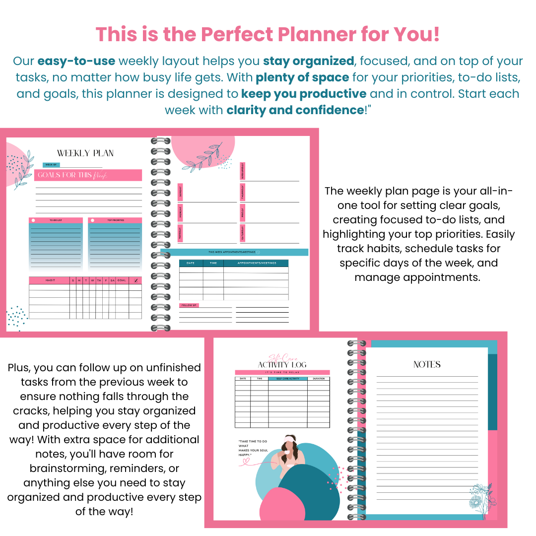 Ultimate Undated Weekly Planner Bundle: Plan, Execute & Relax™ Bestie Bundle