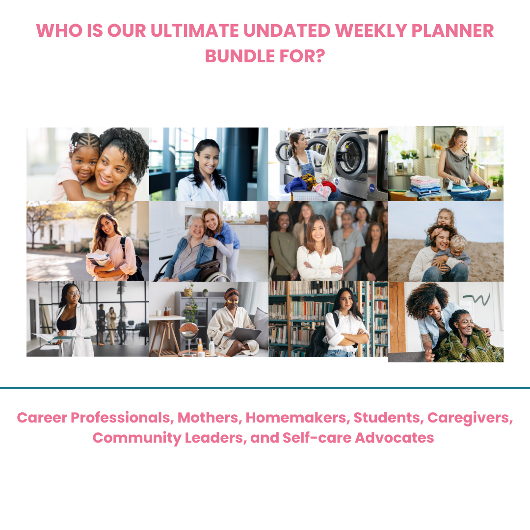 Ultimate Undated Weekly Planner Bundle: Plan, Execute & Relax™ Bestie Bundle