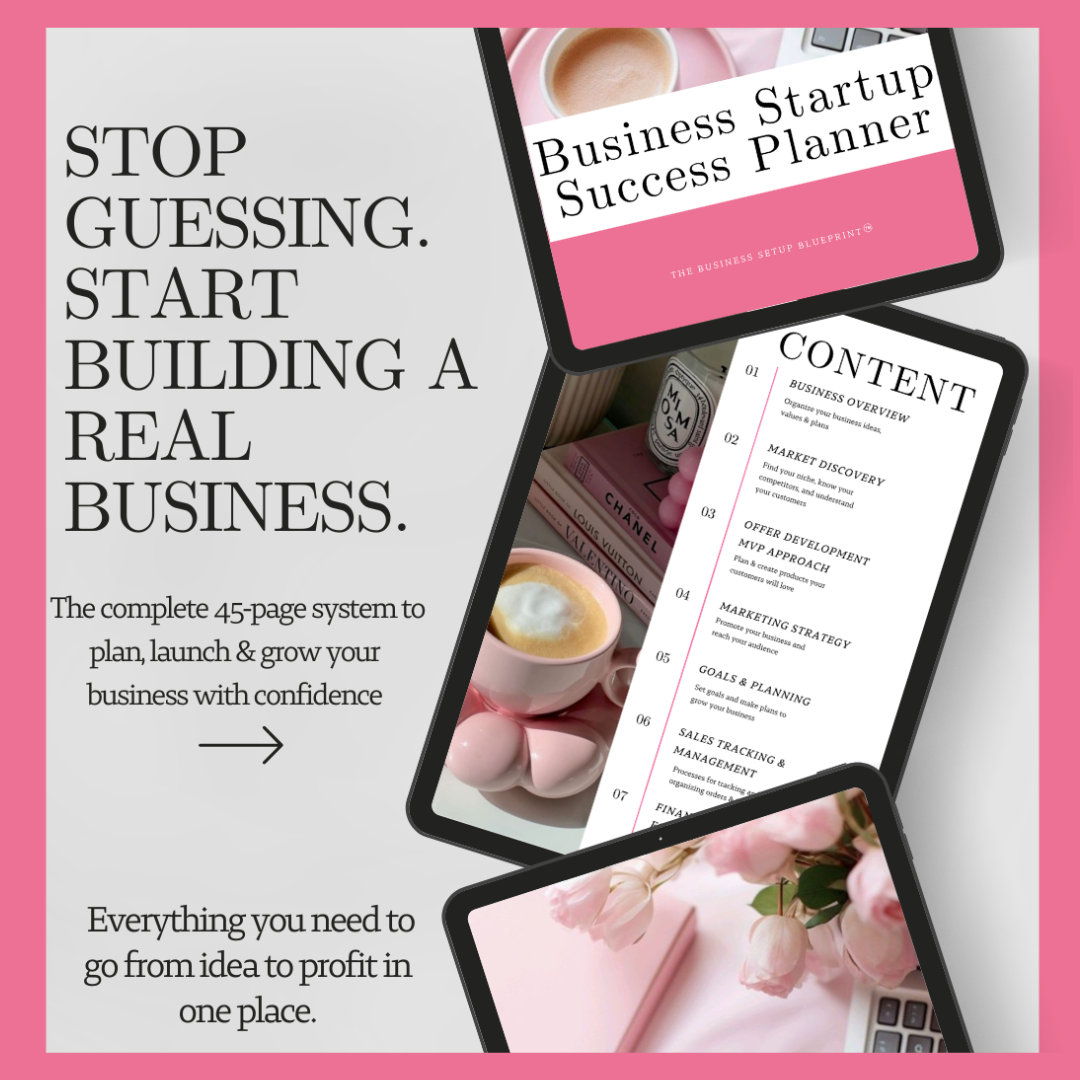 Business Startup Success Planner| Plan, Launch & Grow Your Business