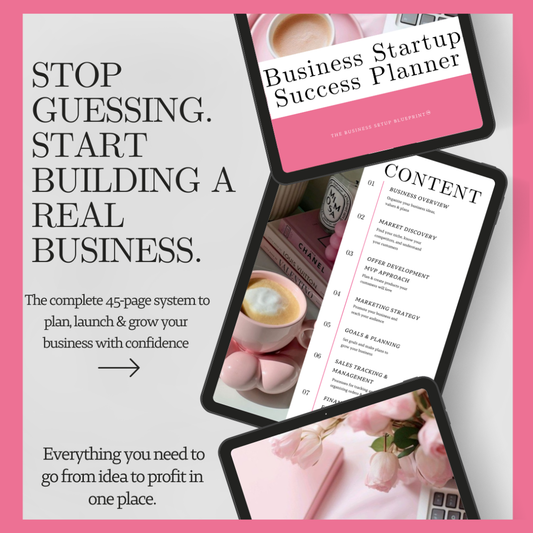 Business Startup Success Planner| Plan, Launch & Grow Your Business