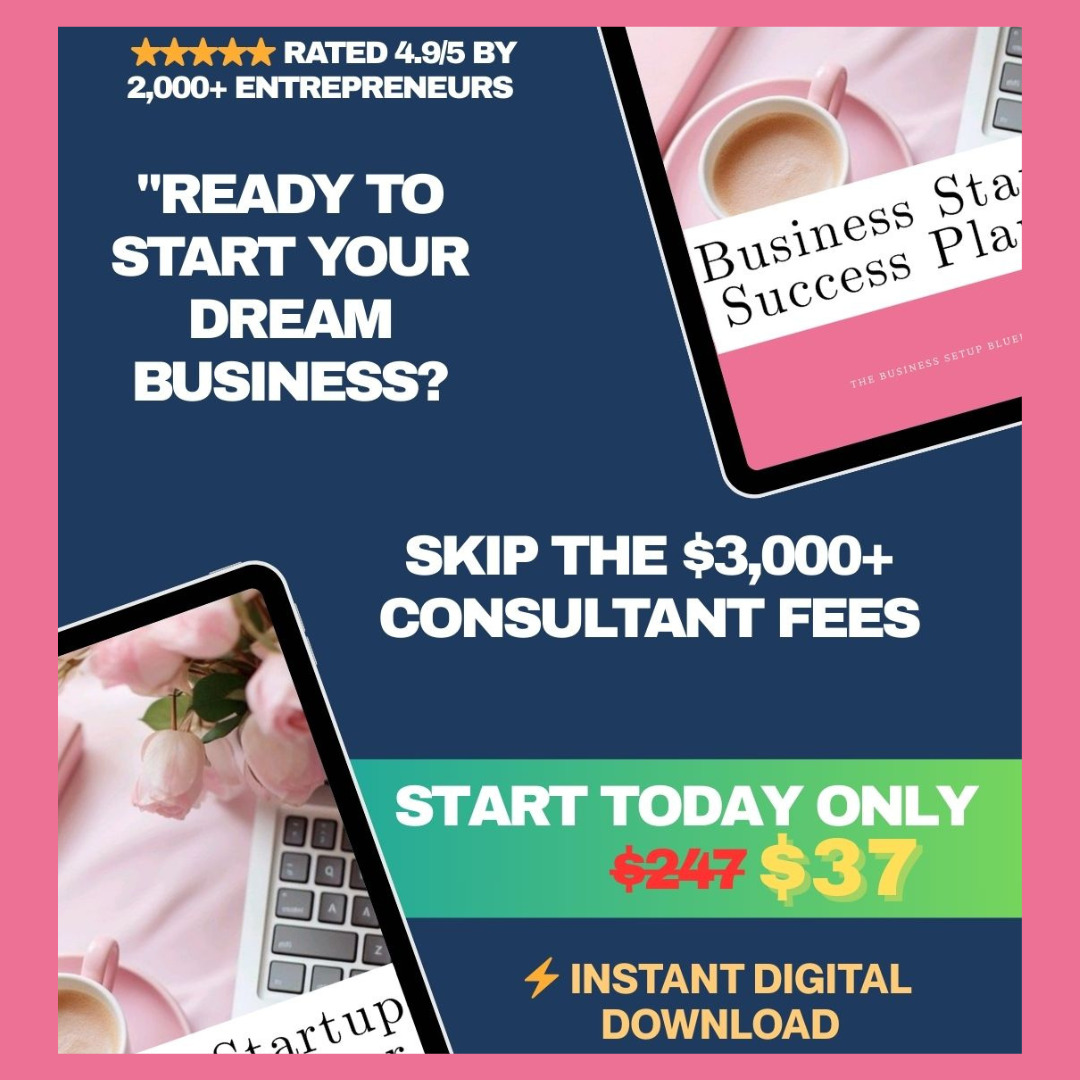 Business Startup Success Planner| Plan, Launch & Grow Your Business